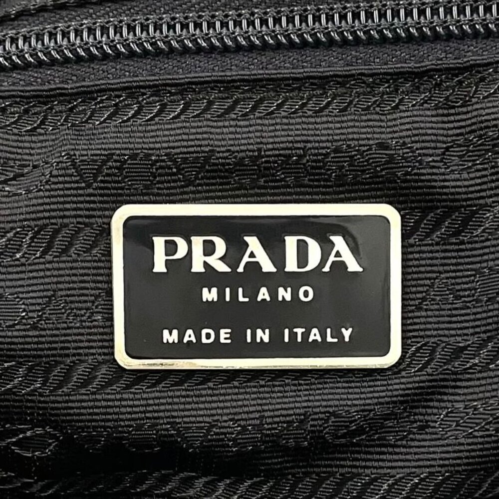 Prada Nylon Black Backpack Silver - image 5